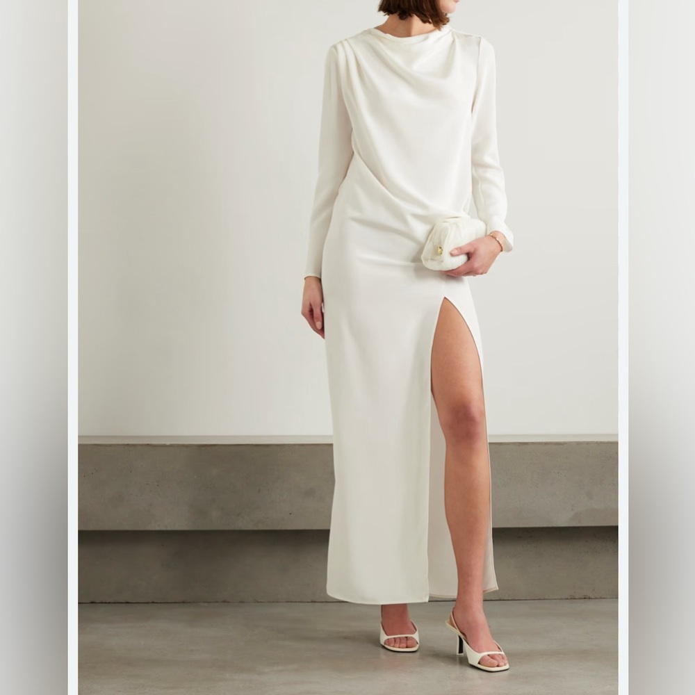 MICHAEL LO SORDO
Draped silk-faille gown
